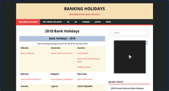 Desktop Screenshot of banking-holidays.com